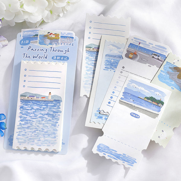 50PCS The passing scenery series note paper