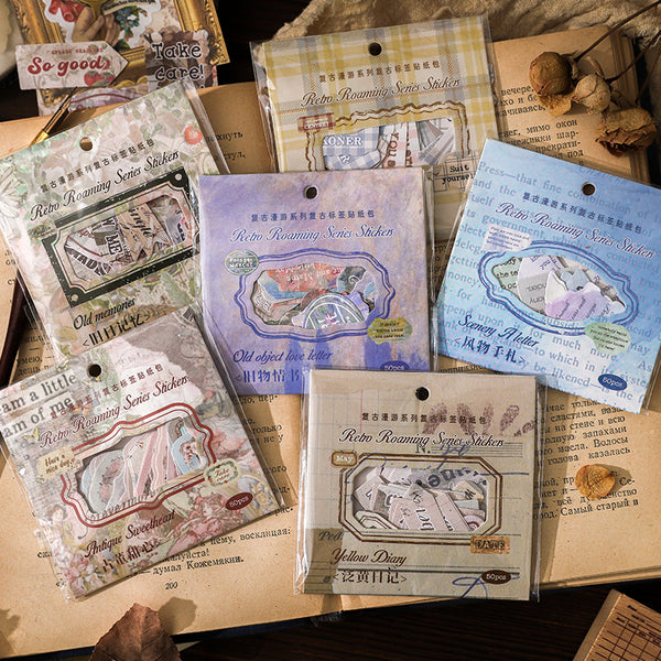 50PCS Retro Roaming Series sticker