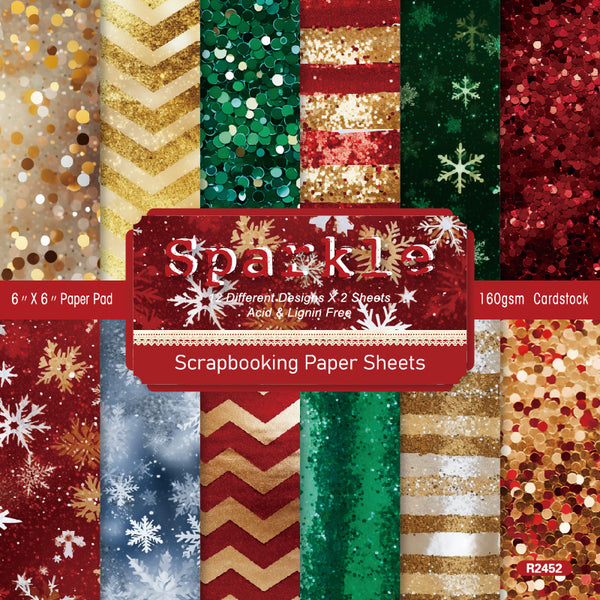 24PCS Colorful sparkle background paper