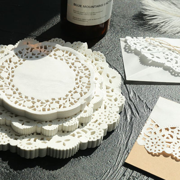 100PCS Hollow lace material paper