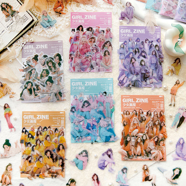40PCS Girls Illustrated series sticker