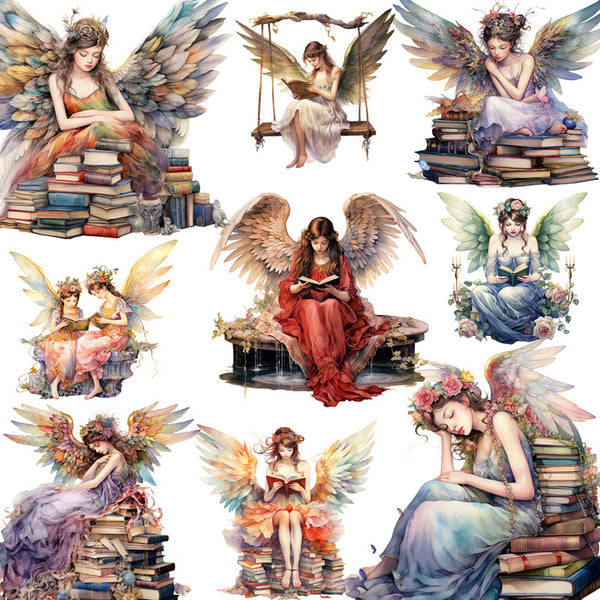 12PCS Reading angel sticker