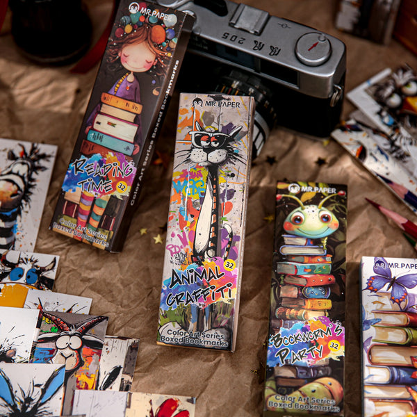 32PCS Color Art Series bookmark