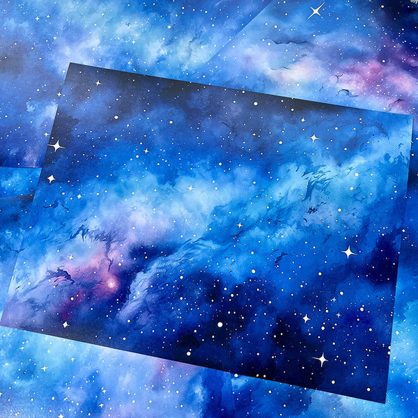 10PCS Space star meteor background paper