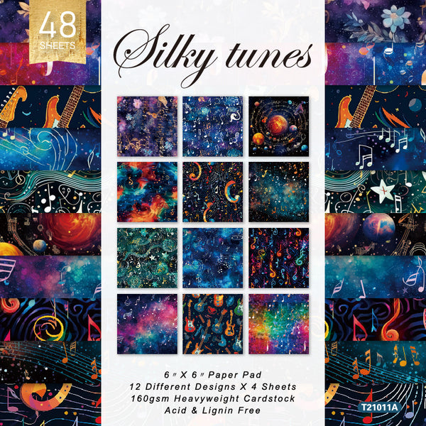 48PCS Silky Tunes background paper