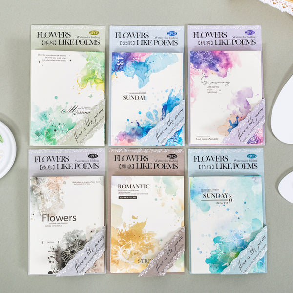10PCS Gorgeous like poetry series note paper