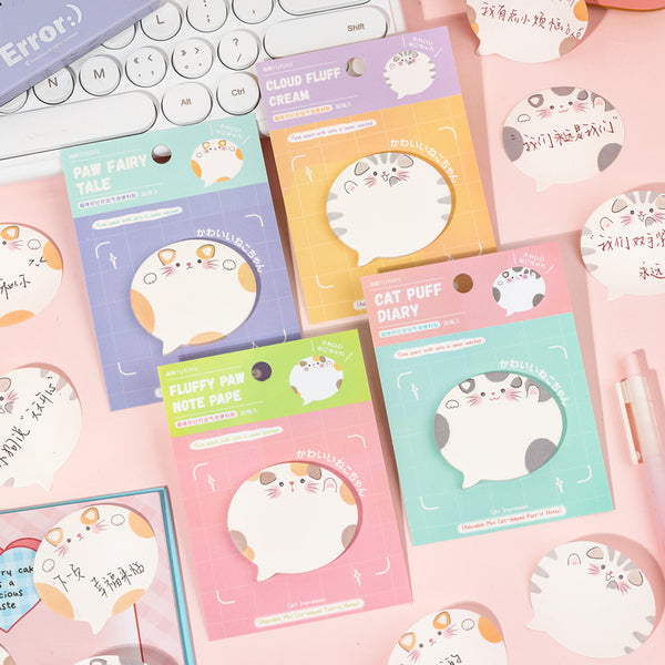 30PCS Cute cat Imprint Series note paper