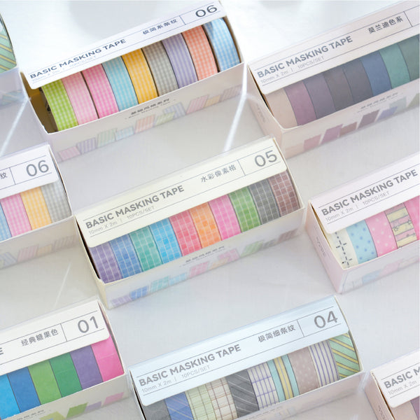 Basic style series Washi Tape Set