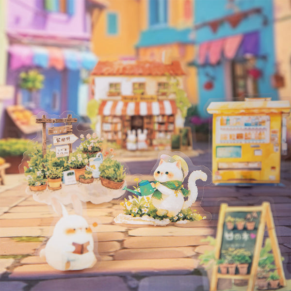 13PCS Animal Shop Street series sticker