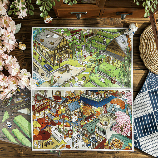 Cat House Taniyoshi series 3D Sticker