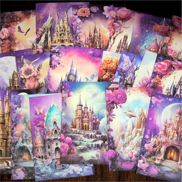 40PCS Castle of Flowers series material paper