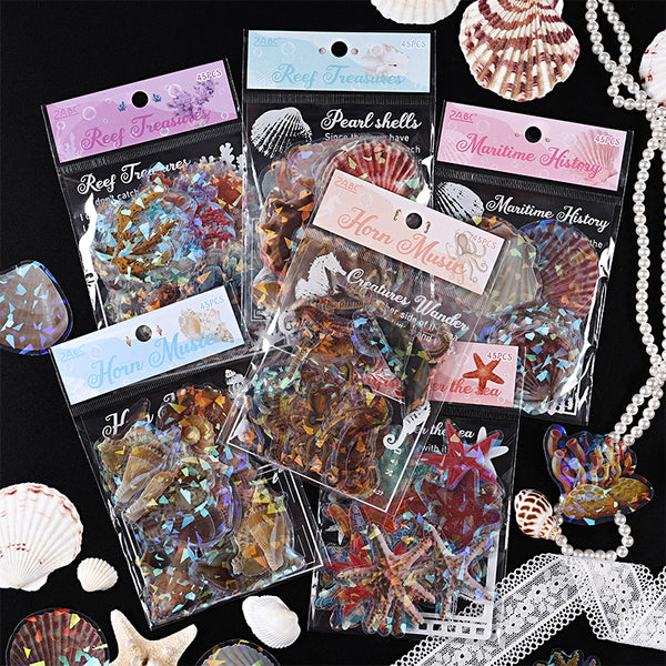 45PCS Deep sea collection series sticker