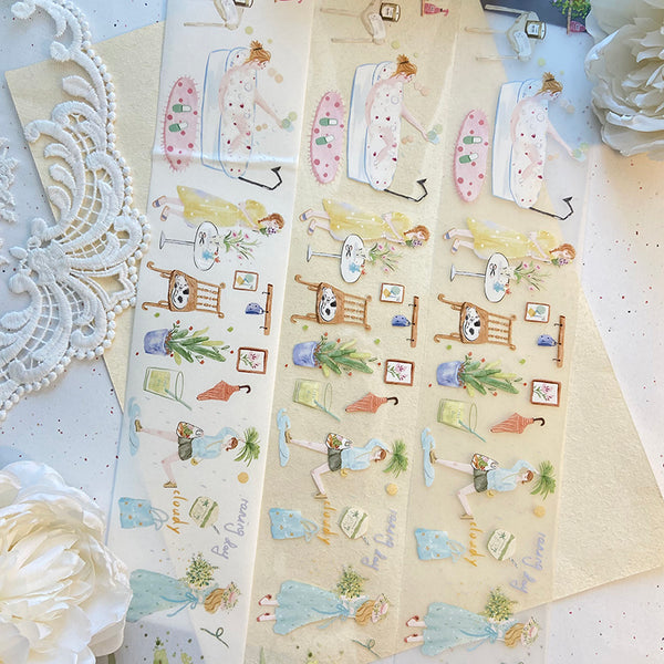 6.5cm*125cm Small town summer Washi/PET Tape