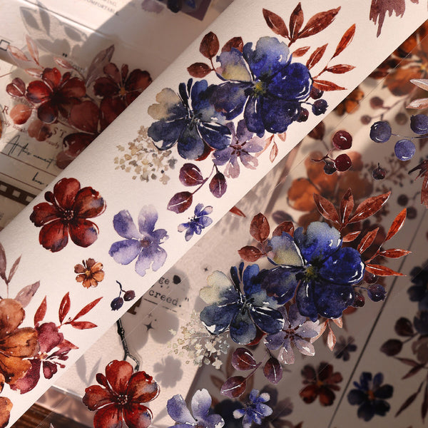 5.5cm*120cm Twilight flower Washi/PET Tape