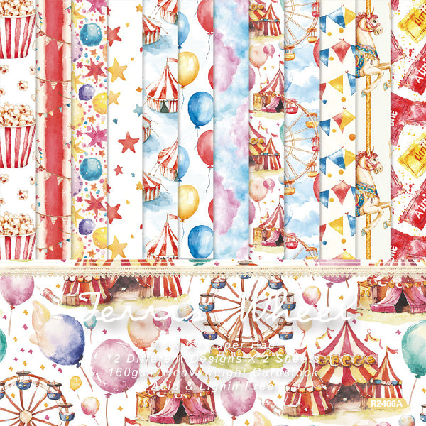 24PCS Ferris Wheel background paper