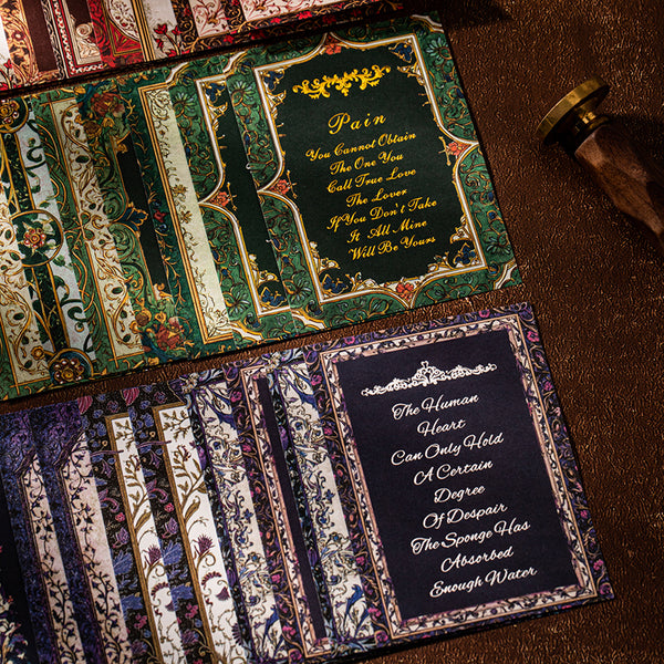 10PCS Medieval Poems Series material paper