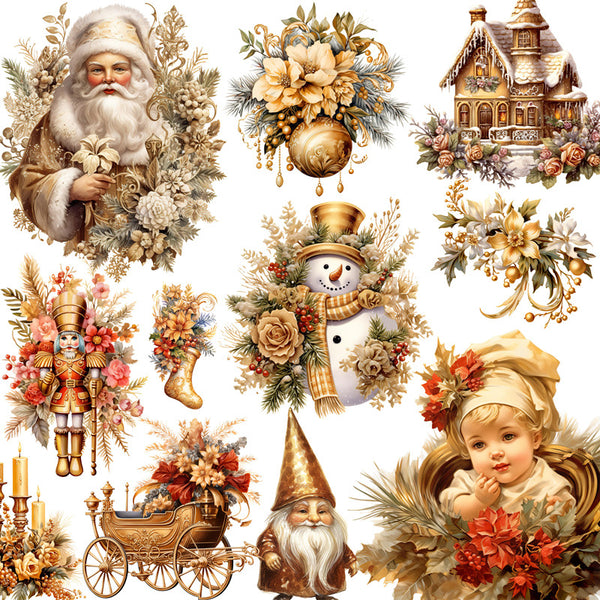 20PCS Golden Christmas sticker