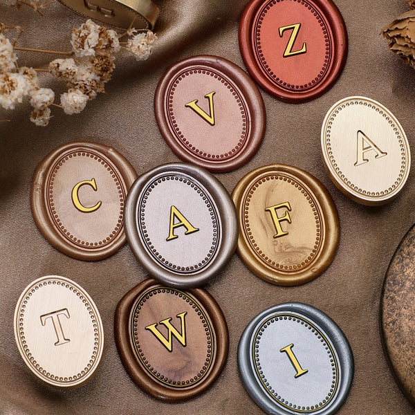 Oval letter Series Wax Seal Stamp