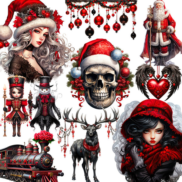 20PCS Dark Christmas sticker