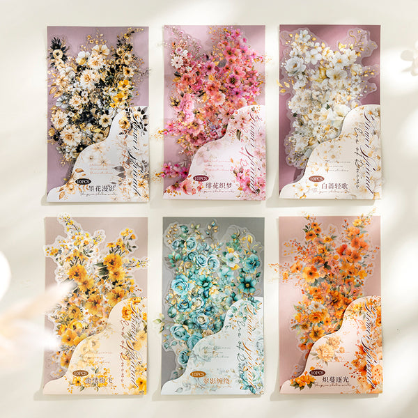 10PCS Flower Bed Diffusion Series sticker