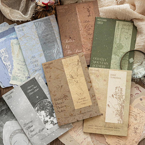 20PCS Notes of Great Artists Series material paper