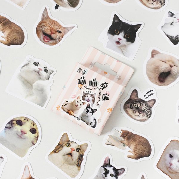 46PCS Meow Adventure series sticker
