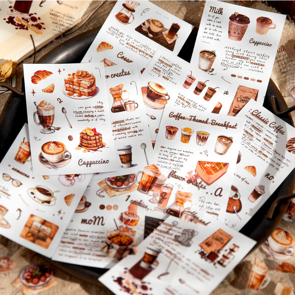 20PCS Immersive coffee experience series sticker