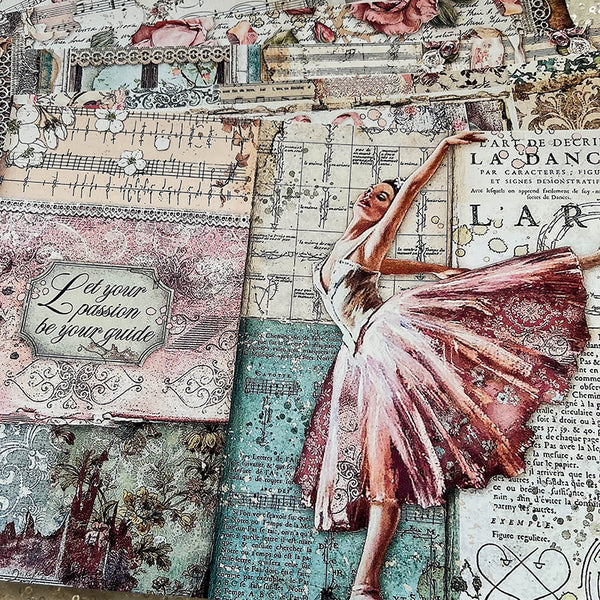 10PCS Vintage ballet background paper