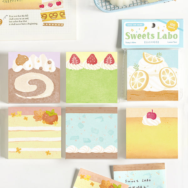 100PCS Dessert Research Room Series note paper