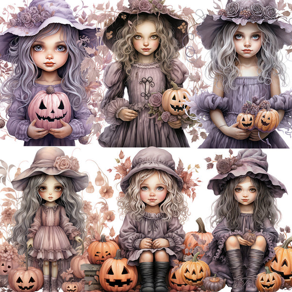 12PCS Pumpkin Girl sticker