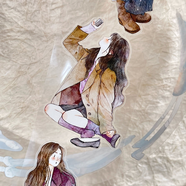 Whole Roll 5cm*10m The feeling of autumn Die Cutting Washi/PET/Fog PET Tape