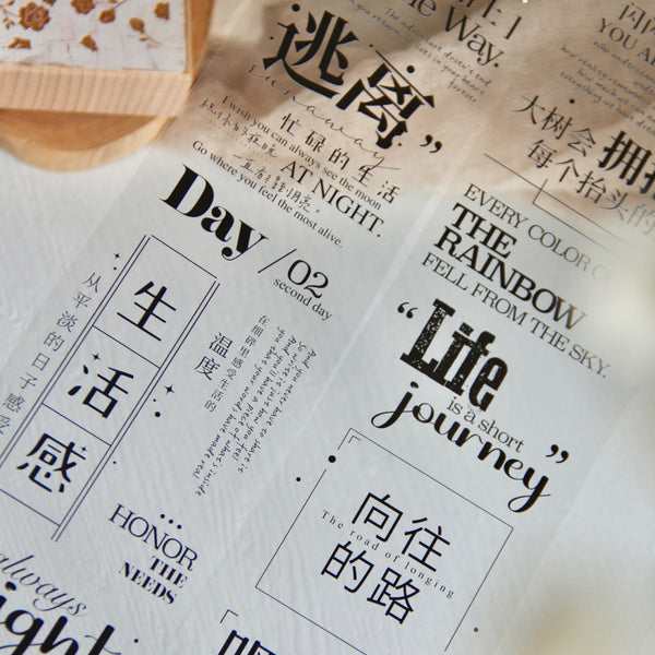 5.5cm*100cm Journey PET Tape
