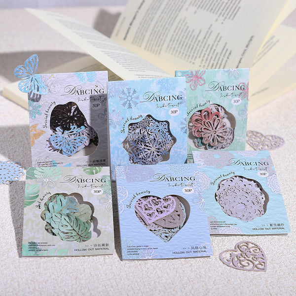 30PCS White Mist Dancing Series material paper