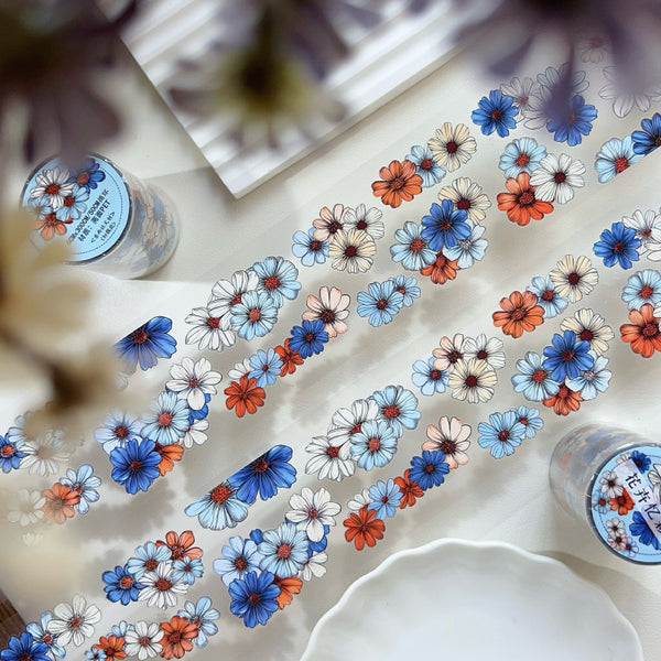 Whole Roll 6cm*3m Flower Memories of Color Die Cutting PET Tape