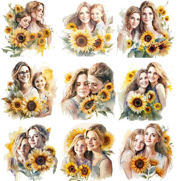20PCS Sunflower love sticker