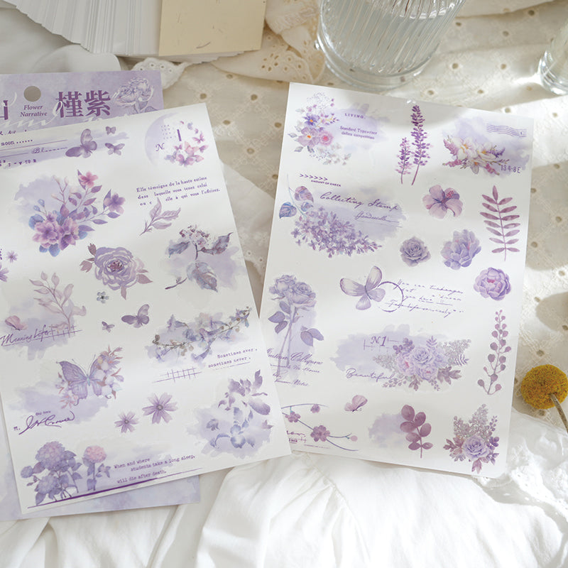 2PCS Floating spring painted flower series transfer sticker – LBLYXIR