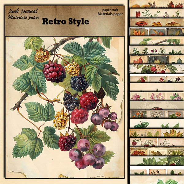 12PCS Plant Paradise material paper