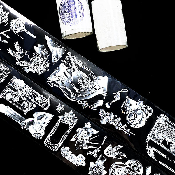 The frost blooms like dream Shell Silver PET Tape