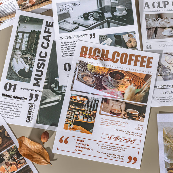 20PCS Coffee magazine series sticker book