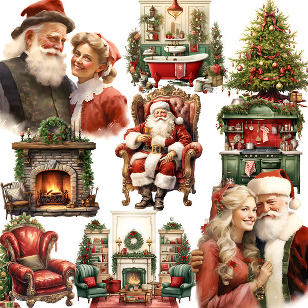 12PCS Christmas furniture sticker