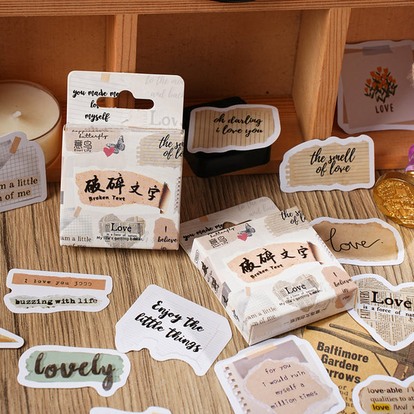 46PCS Broken word series sticker