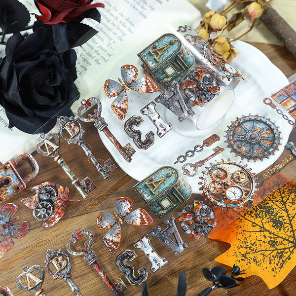 Red and Brown Stamping Copper PET Tape