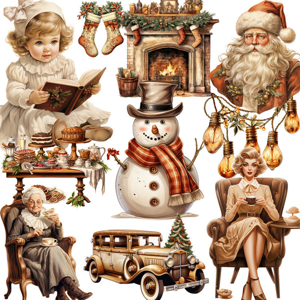 20PCS Retro Christmas sticker