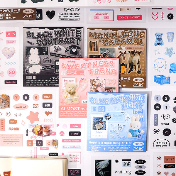 20PCS Salt style series sticker book