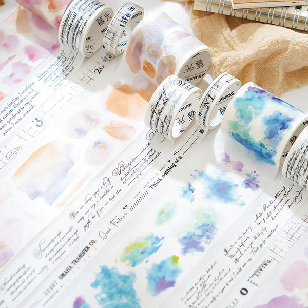 3PCS Watercolor narration series Washi Tape Set