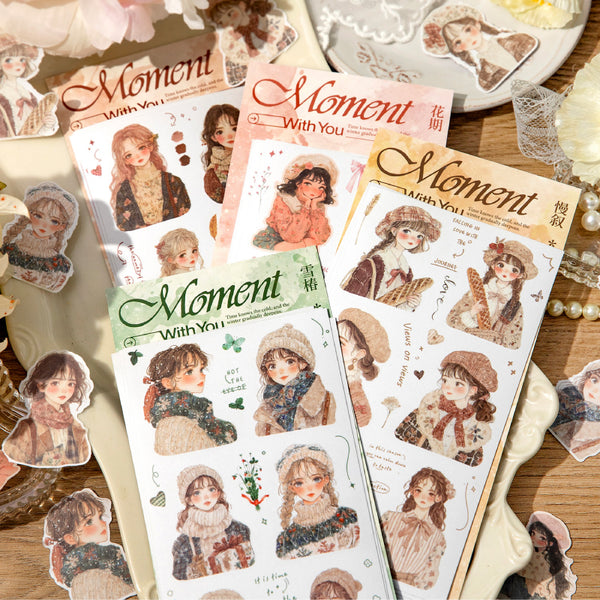 6PCS Emotional cycle series sticker