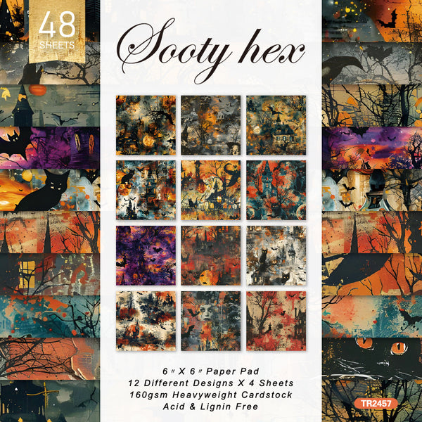 48PCS Dark style background paper