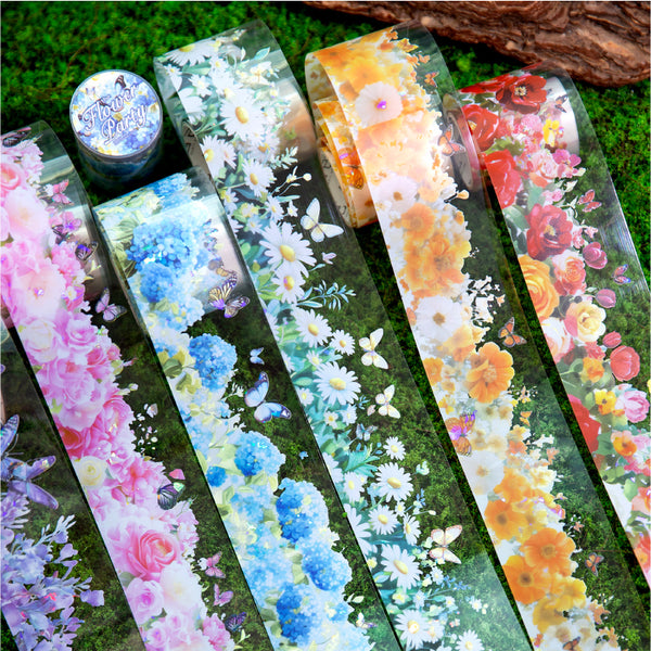 Flower party series Shell Light PET Tape