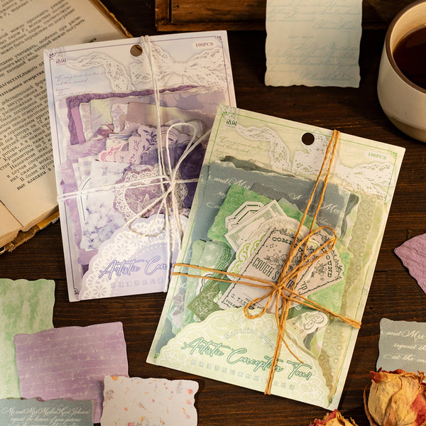 100PCS Artistic Wandering Series material paper