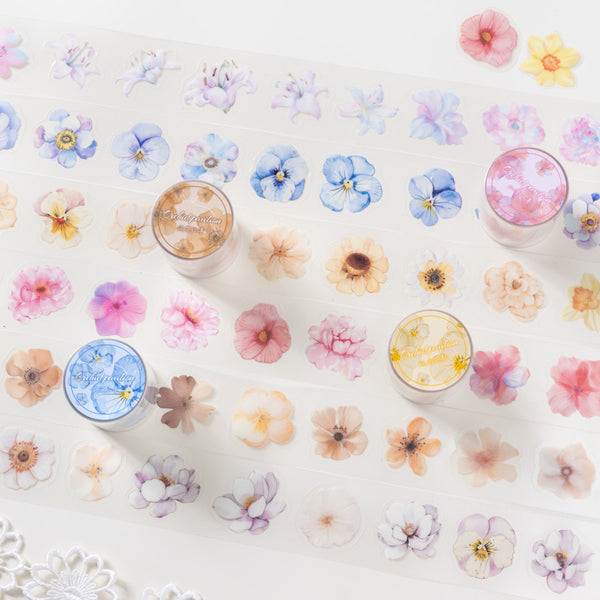 First blooming flower series Die Cutting Fog PET Tape